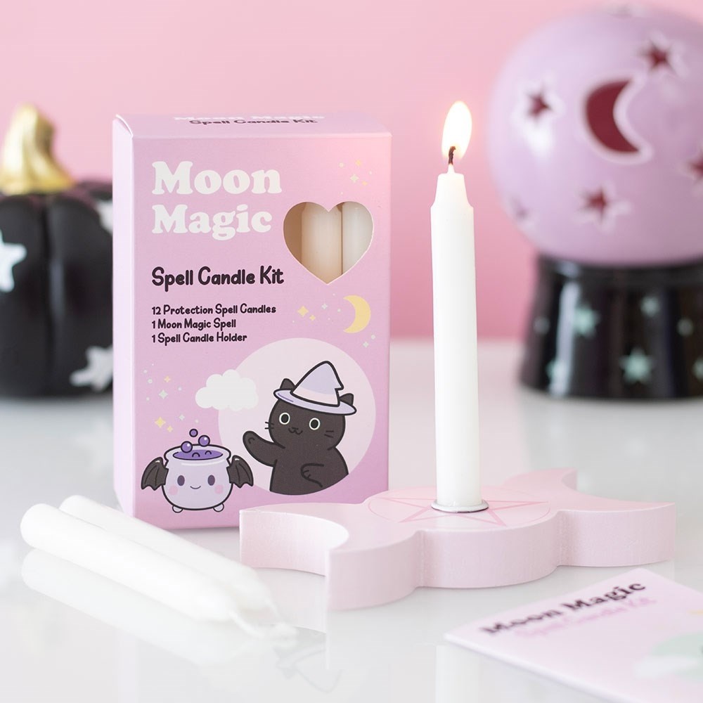 Something Different - Moon Magic Spell Candle Kit Kaars - Wit/Lila
